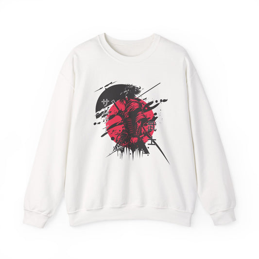 Japanese-Inspired Street Art Crewneck Sweatshirt, Cozy Unisex Pullover, Gift for Art Lovers, Streetwear Essentials, Unique Apparel