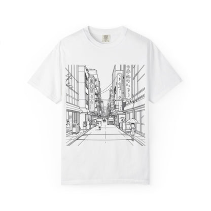 Urban Street Art T-Shirt, Casual Graphic Tee, Gift for Travelers, Streetwear Fashion, Unisex Art Apparel