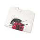 Japanese-Inspired Street Art Crewneck Sweatshirt, Cozy Unisex Pullover, Gift for Art Lovers, Streetwear Essentials, Unique Apparel