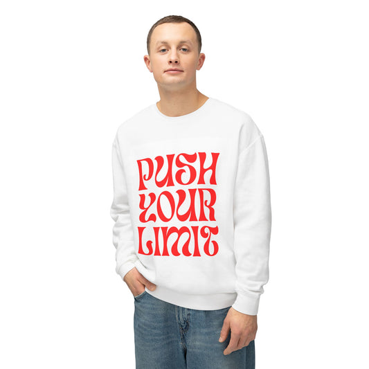 Unisex Lightweight Crewneck Sweatshirt - Push Your Limit Motivational Apparel, Casual Wear, Gym Outfit, Gift for Fitness Lovers, [...]