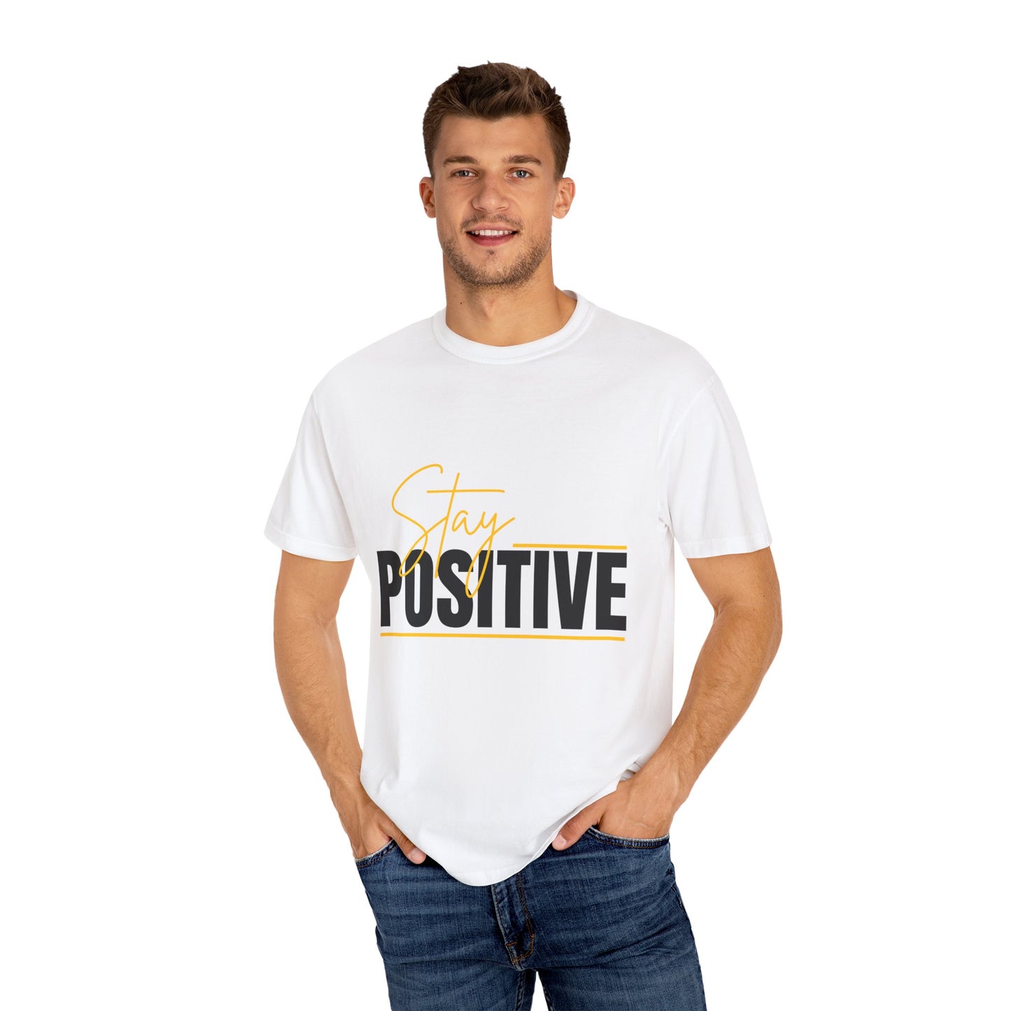 Stay Positive Unisex T-Shirt, Inspirational Tee for Everyday Motivation, Perfect for Gifts, Casual Wear, and Self-Care Days