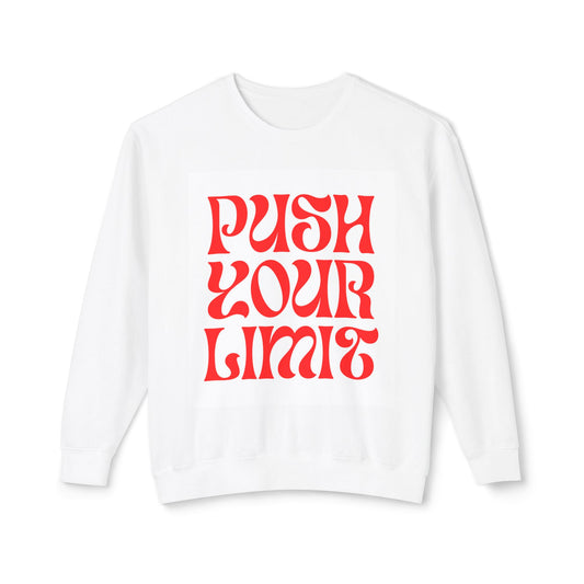Unisex Lightweight Crewneck Sweatshirt - Push Your Limit Motivational Apparel, Casual Wear, Gym Outfit, Gift for Fitness Lovers, [...]