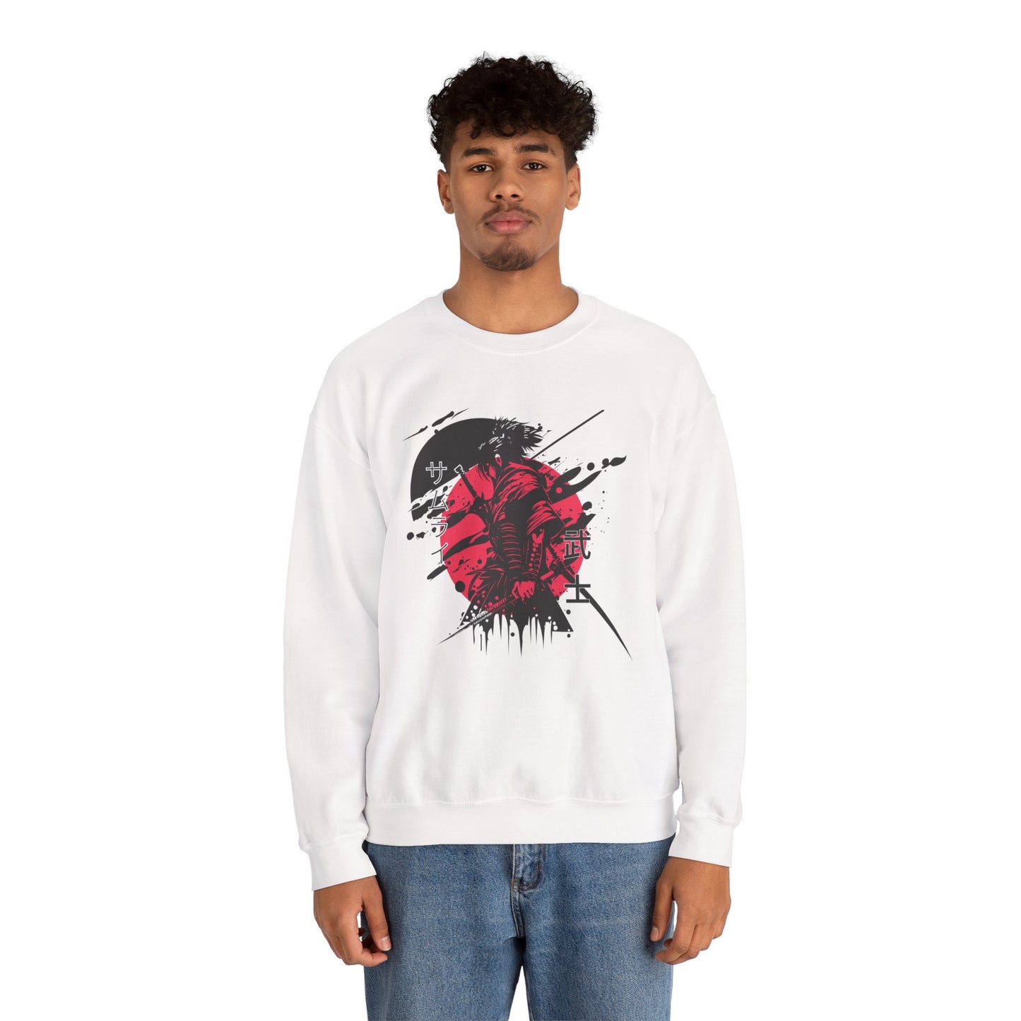 Japanese-Inspired Street Art Crewneck Sweatshirt, Cozy Unisex Pullover, Gift for Art Lovers, Streetwear Essentials, Unique Apparel