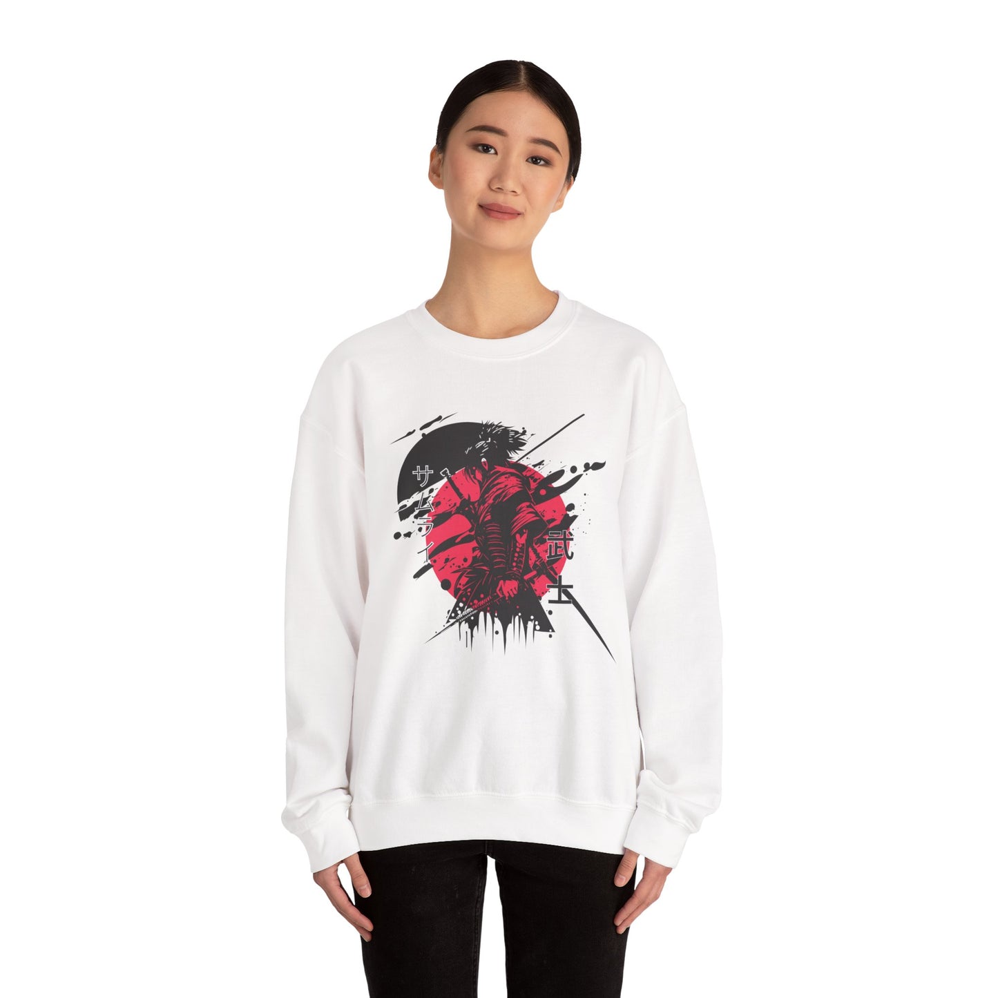 Japanese-Inspired Street Art Crewneck Sweatshirt, Cozy Unisex Pullover, Gift for Art Lovers, Streetwear Essentials, Unique Apparel
