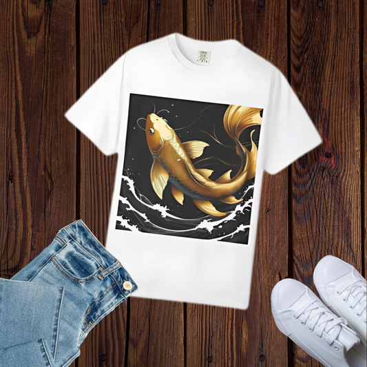 Golden Koi T-Shirt, Unisex Fish Tee