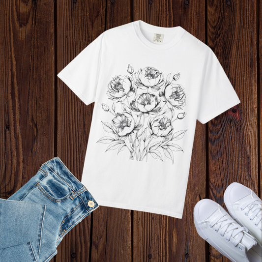 Floral Sketch Unisex T-Shirt,