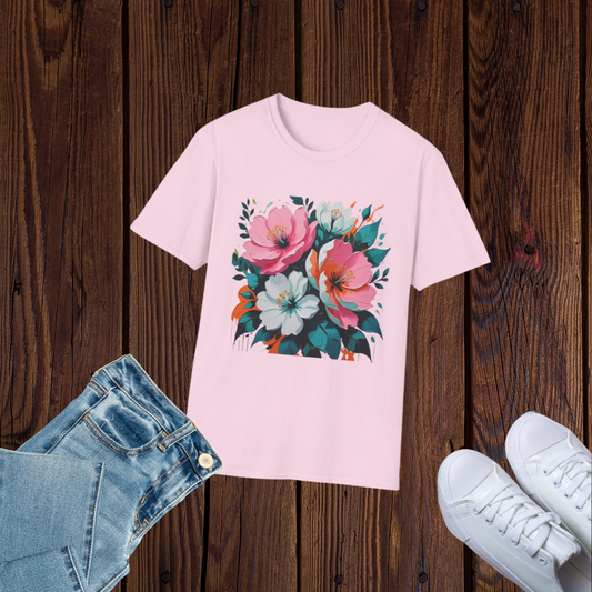 Floral Unisex Softstyle T-Shirt | Casual Wear